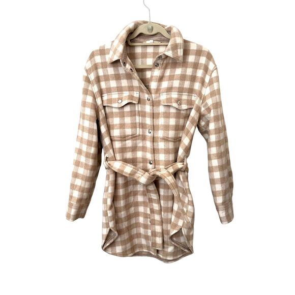 & Other Stories Jackets & Blazers - &‎ OTHER STORIES Oversized Belted Shirt Jacket NWOT Sz 4